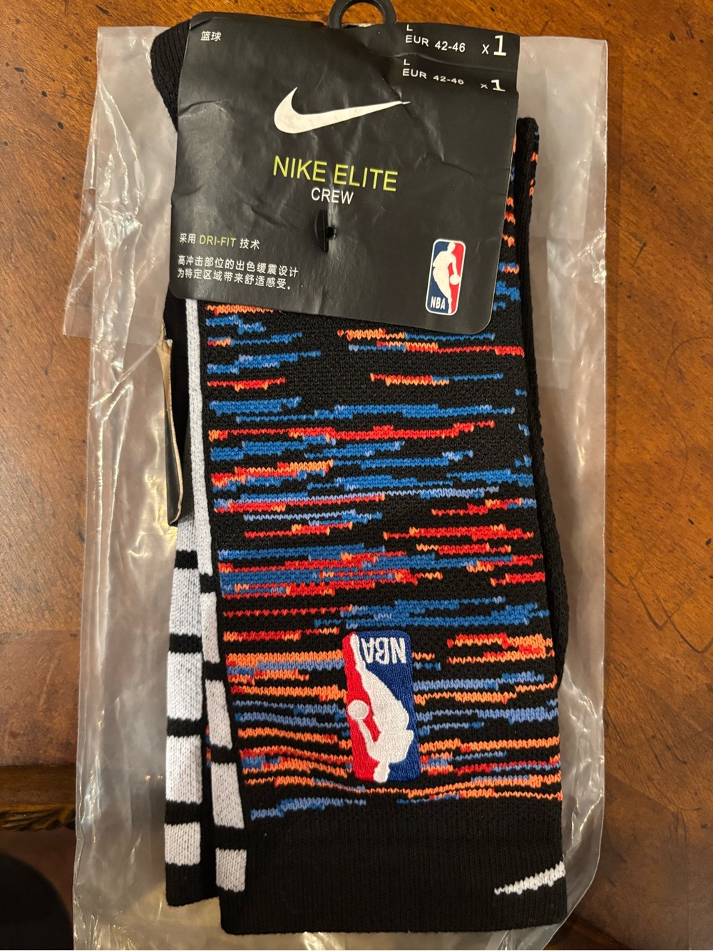 Nike NBA Elite Crew socks in the Brooklyn City Notorious BIG edition